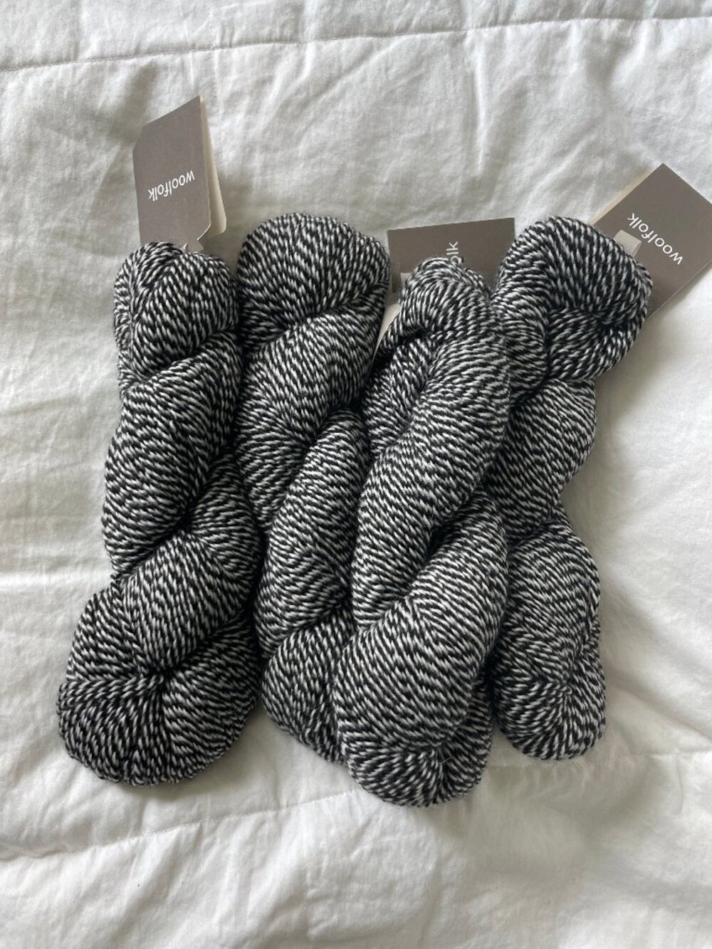 Woolfolk Sno Merino Wool Fingering Weight Marled Yarn 2 Skeins